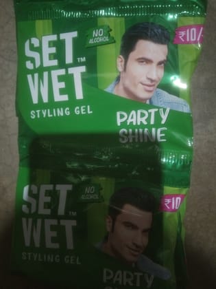 Set wet styling gel party shine