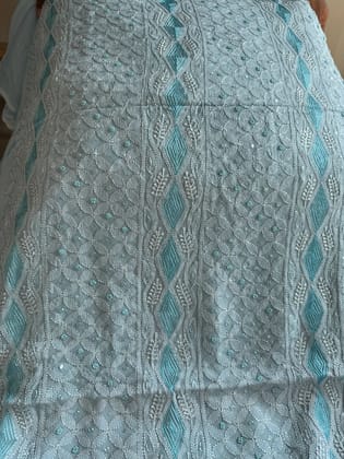 Viscose Length with Dupatta - Blue-Blue / Viscose / Free Size