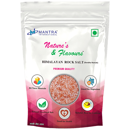 Natures And Flavours Himalayan Rock Salt - 84 Trace Minerals, Good For Digestion, Natural & Unrefined, 1 Kg