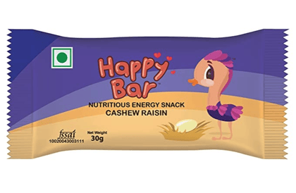 Happy Bar Cashew Raisins Nutritious Energy Snack Bar, 30 gm