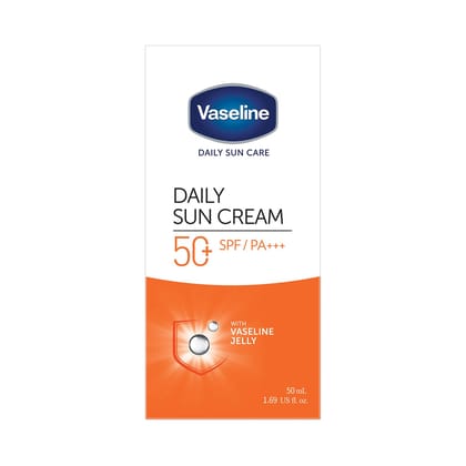 Vaseline Daily Sun Care UV Protection Sun Cream with Vaseline Jelly SPF 50+/Pa+++, 50ml