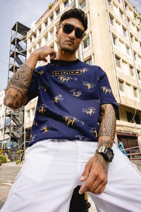 Be Ahead Sail Boats Oversized Black T-Shirt ( Limited Edt )-S
