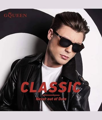 Ashru Black Square Sunglasses ( Pack of 1 ) - Medium