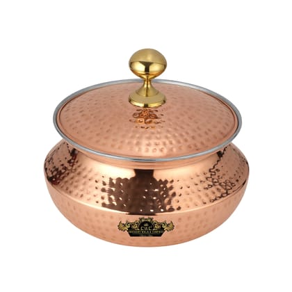Pure Copper Patili Handi For Cooking Meat And Nahari-1.5 litres