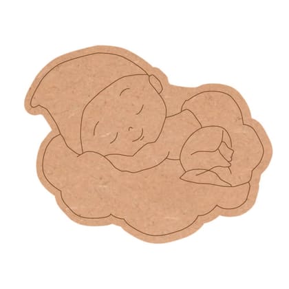 Sleeping Baby Pre Marked MDF By The Case Flick-12x10 Inch / Pine 2.5MM