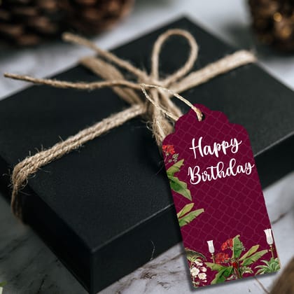 Premium Personalised Gift Tags - Blush Leaves - Set of 15-Happy Diwali