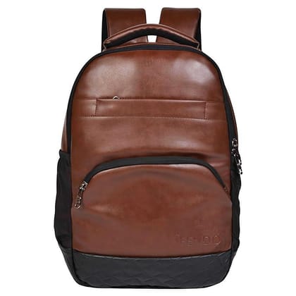 Fendo Daniel 29L Large laptop backpack fit up to 14 Inch laptop with 2 Compartment for office,Travel,college use for men, Women (Brown)