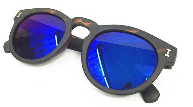 Colorful Film Leopard Frame Children Sunglasses Sunglasses-Blue
