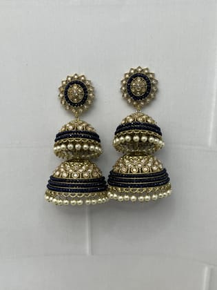 Kundan and Polka Jhumka 0065