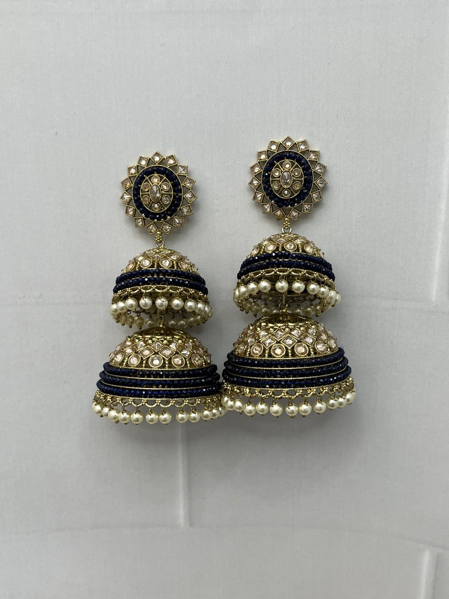 Kundan and Polka Jhumka 0065