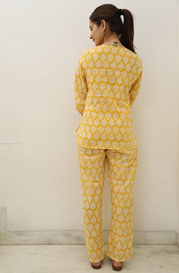 Piku Hand Block Printed Cotton Kurta Jammies 2 pc set