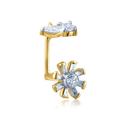Senco Gold Splurge Glow Diamond Nose Pin (0.59 gram / 0.27 Ct / GH-VS / 18K Yellow Gold)