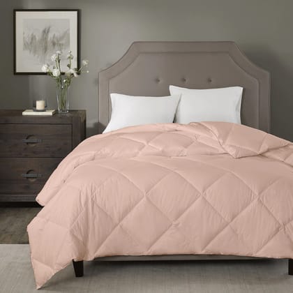 Razzai Summer Season 100 GSM Ac Comforter Super Soft Fluffy Comforter |Silver-Double / Peach