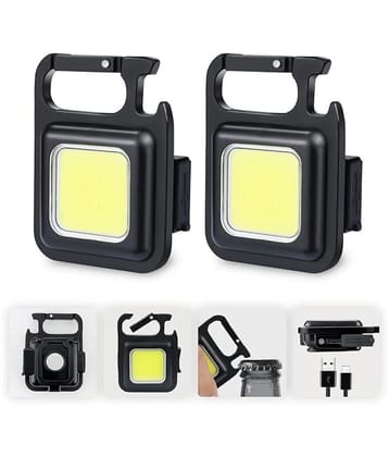 Shopeleven Black Mens Flashlight Keychain ( Pack of 2 )