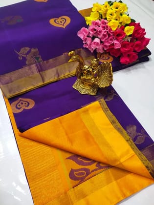 Elegant Tripura Silk Saree with Intricate Butta Design