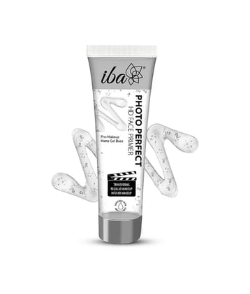 Iba Photo Perfect Hd Face Primer, Transparent, 35g , Matte Gel Base , Fills Pores & Fine Lines, (Pack of 1)