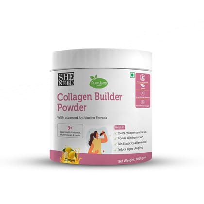 BUY SheNeed Plant Based Collagen Builder Powder with Advanced Anti-Aging Formula, Skin Repair & Regeneration- 300gm AND GET FREE SheNeed Plant Based Collagen Builder Powder with Advanced Anti-Agi