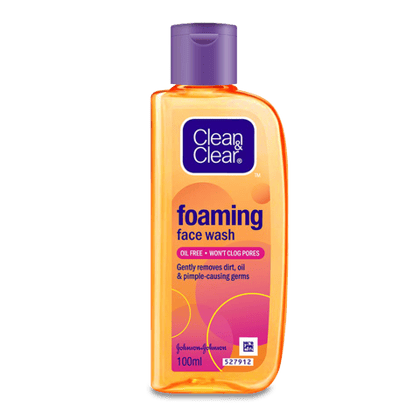 Clean & Clear Foaming Face Wash, 100 ml Bottle