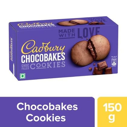 Cadbury Chocobakes Choc Filled Cookies/Biscuits - Family Pack, 3X150 g Multipack