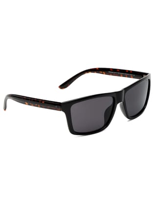 SUNNIES Polycarbonate Sunglass UV 400 Black Lens Men & Women Rectangle Sunglasses - SUNNIES-014-C1