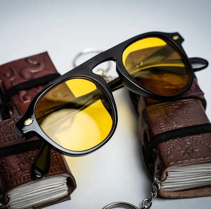 Luxomish Zane European Styled Sunglasses Yellow Glass