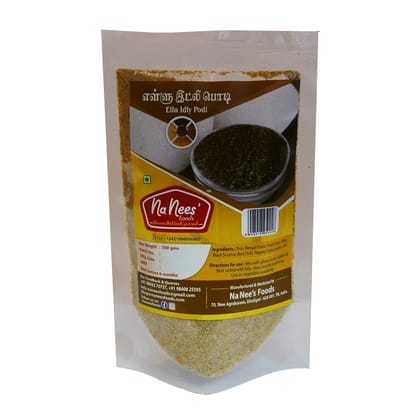 Ellu Idli Podi | Black Sesame Idli Dosa Chili Powder | 100 g Pack  by NaNee's Foods
