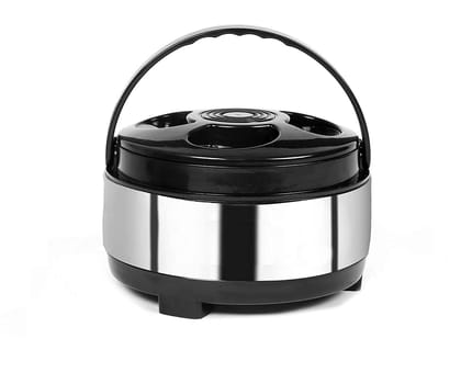 DYNAMIC STORE Dynore Stainless Steel Casserole/ Silver Hot Pot Box With Plastic Lid/ Casserole For Roti, Rice and Gravy 3500 ml