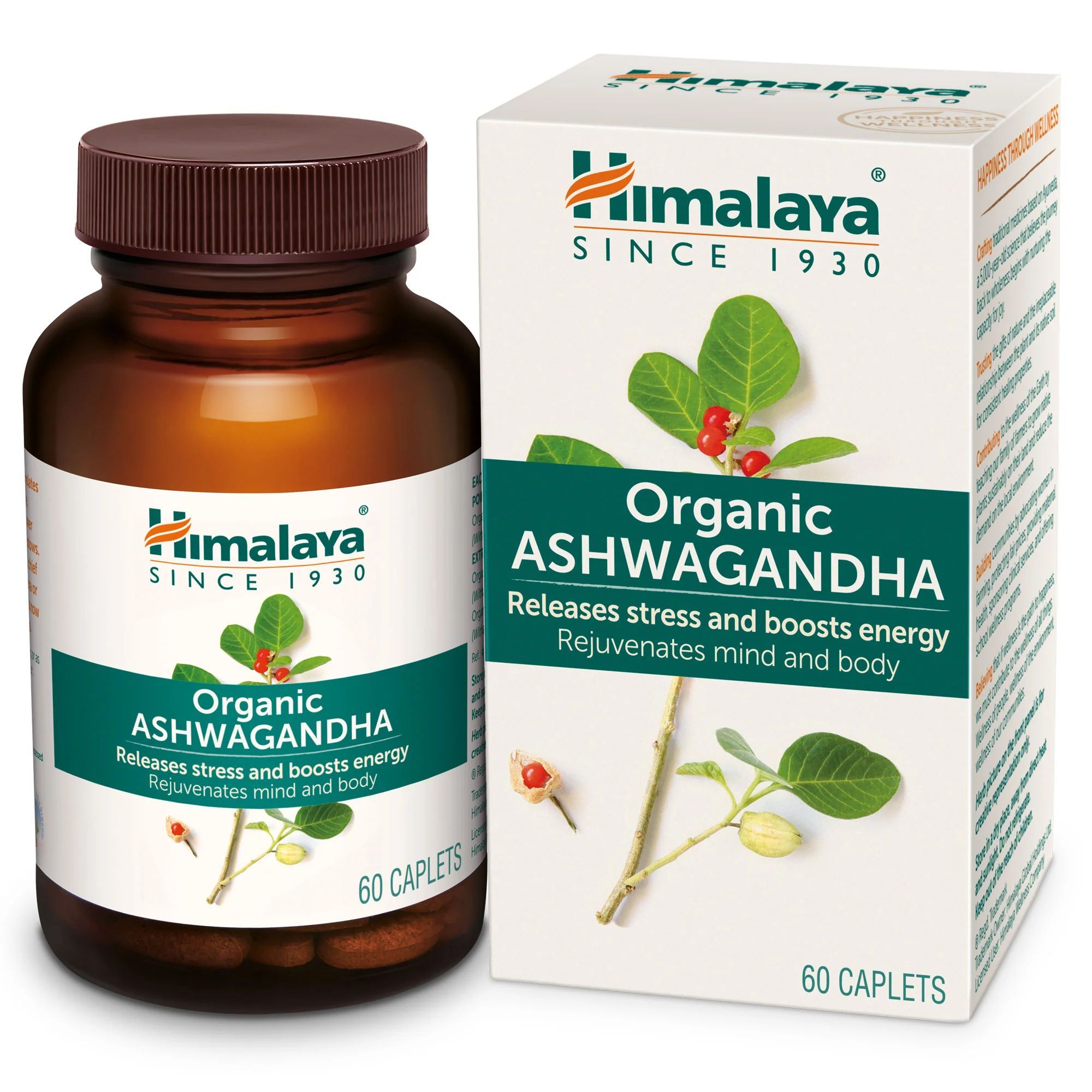 ORGANIC ASHWAGANDHA CAPLETS 60'S INDIA 60 no.s