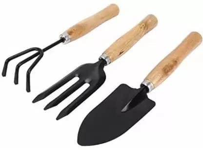 Denzcart Gardening Tools kit Hand Cultivator, Small Trowel, Garden Fork (Set of 3) ( Pack of 1 )  by Ruhi Fashion India