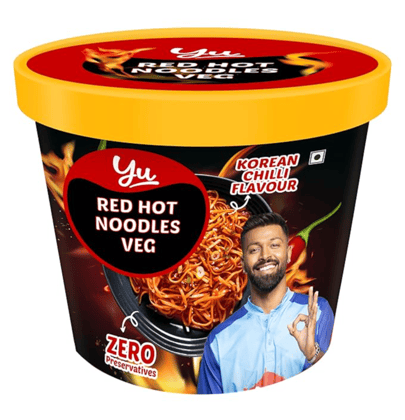 Yu - Red Hot Noodles Veg - Korean Chilli Flavour