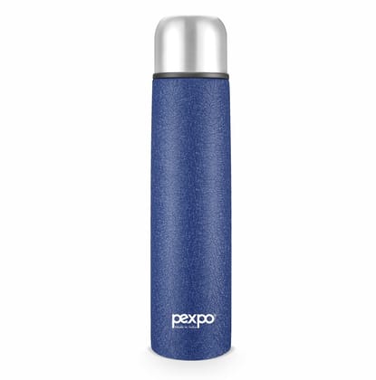 Pexpo Stainless Steel 18 Hours Hot & Cold Thermosteel Insulated Flask, 500 ml, Blue, Flip Pro | Leak-Proof & Odorless