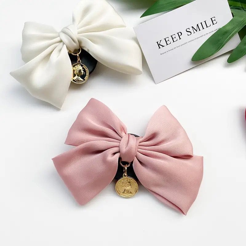 Large Satin Bow Pop Socket-Pink