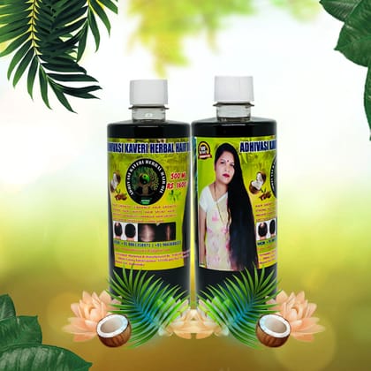 Adhivasi Kaveri 100% Natural Herbal Hair Oil For Regrowth & Long Hair (500ml)-500ml
