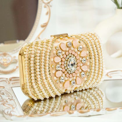 Pearl & Gold Clutch Bag