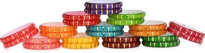 Somil Multicolor Bangle Set ( Pack of 24 ) - None
