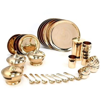 Crockery Wala And Company Pure Bronze Dinner Set 69 Pcs