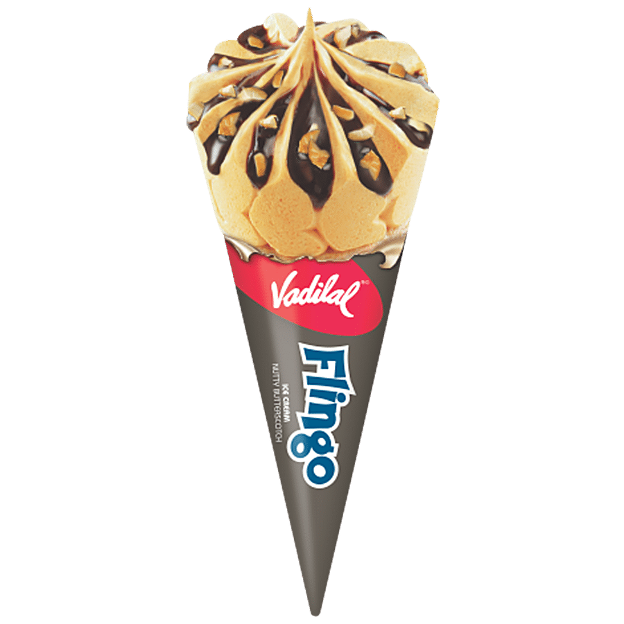 Vadilal Flingo Nutty Butter Scotch Cone Ice Cream, 110 Ml