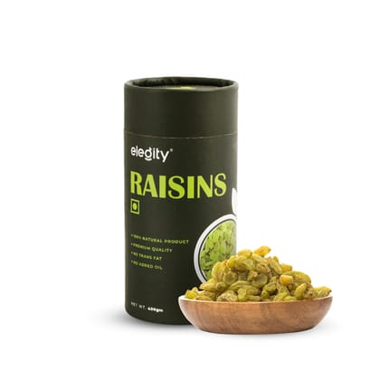 Elegity Seedless Raisins - Papertube Kishmish|Dried Grapes Raisins, 400 gm