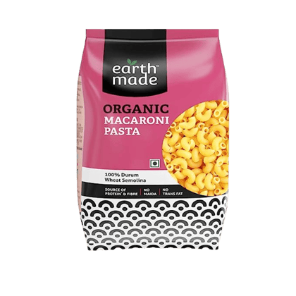 Earthmade Organic Macaroni Pasta-100% Organic Durum Wheat Semolina