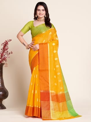 Woven Design Zari Silk Blend Banarasi Saree