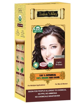 Indus Valley 100% Botanical Hair Color , Light Brown ()