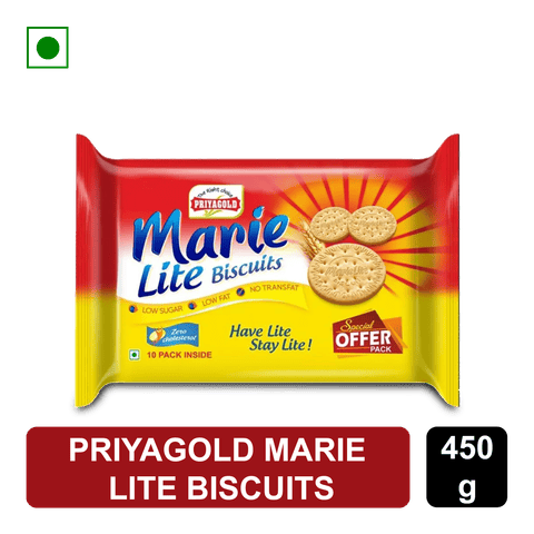Priyagold Marie Lite Biscuits (10 Pcs Inside), 450 gm Pack