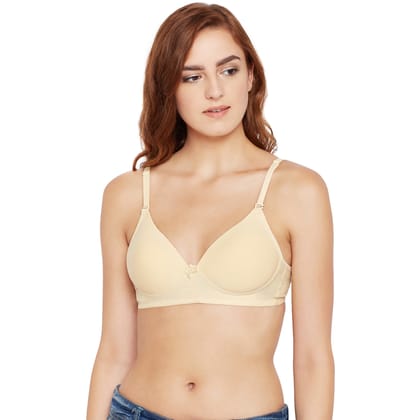 Bodycare Women Cotton Spandex Full Coverage Padded Pushup Bra Bra 6566-SKIN