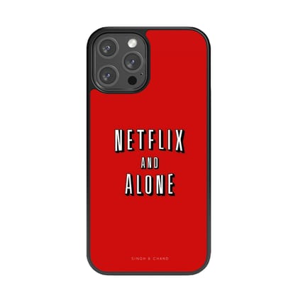 NETFLIX AND ALONE Glass Phone Case