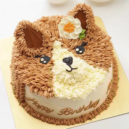 Sweet Cat Design Cake Butterscotch 1 Kg Eggless