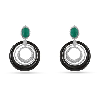 Hind - Black Enamel Earrings