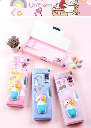Unicorn Pencil Box Magnetic-Pink