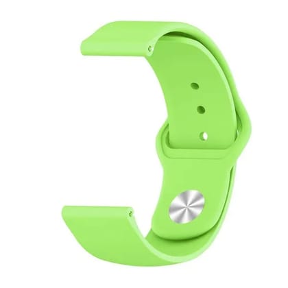 Neon Green Plain Silicone Strap For Smart Watch (20mm)