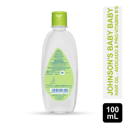 Johnson's Baby Hair Oil - Avocado & Pro-Vitamin B'S, 100 ml Bottle