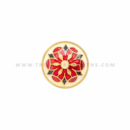 925 Sterling silver handmade gorgeous red color floral design fancy buttons set of 13 pc for men's coat or suit, best jewelry for all occasions btn80